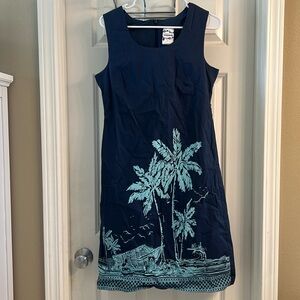 Disney Tiki Kingdom Hawaiian Print Shift Dress -12